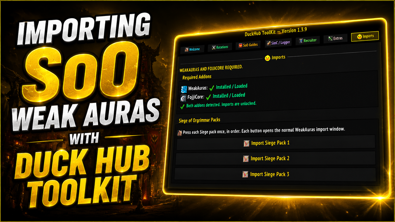 Importing SoO WeakAuras guide